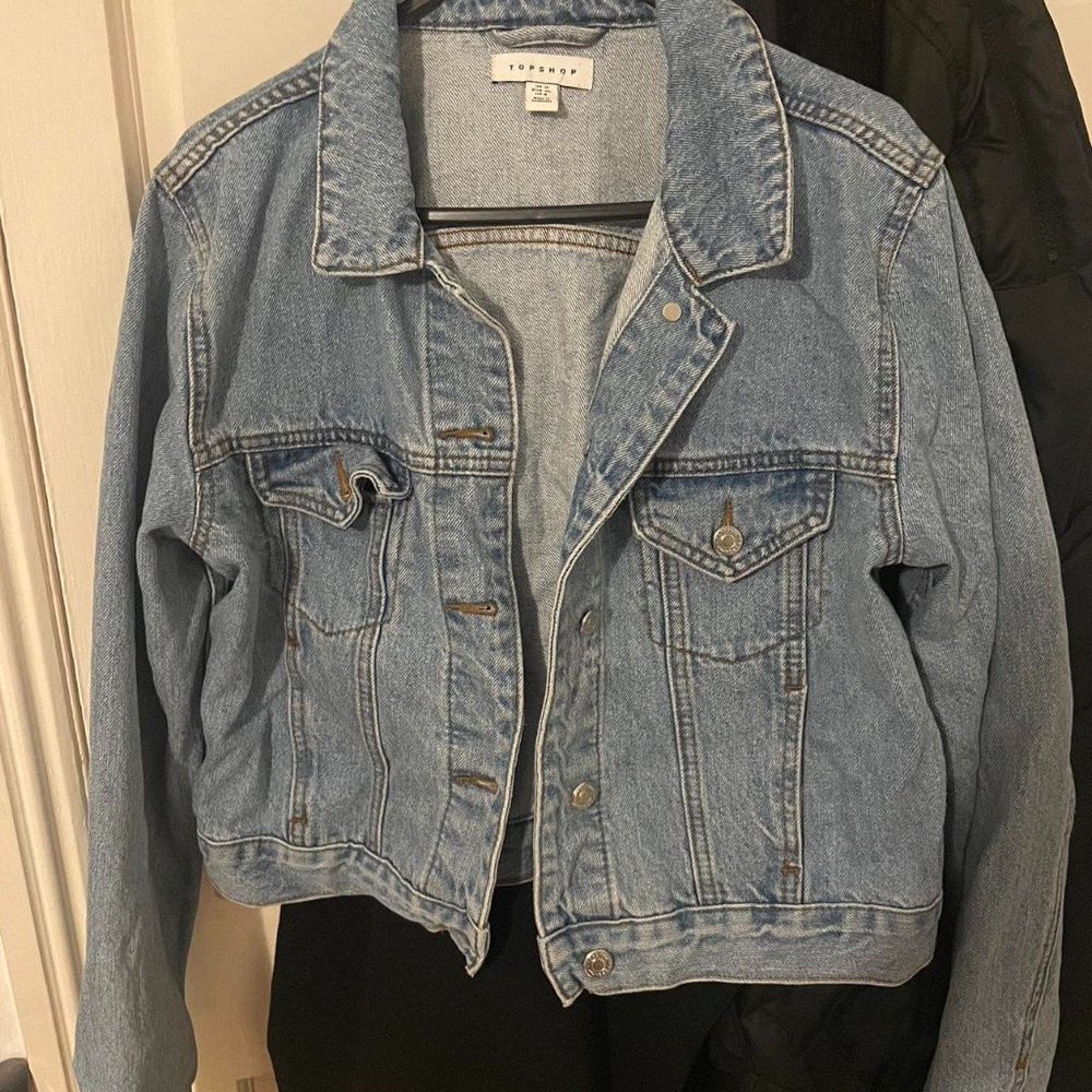 Topshop Womens Blue Jacket